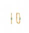 Ania Haie  Turquoise Oval Hoop Earrings Gold